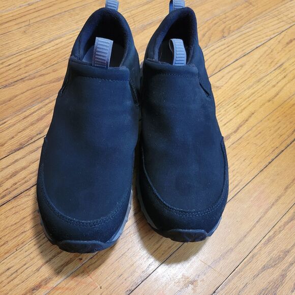 LL Bean Mens Black Suede Snow Sneakers Nwob Waterproof Shoes Sz 11 WIDE main image 5